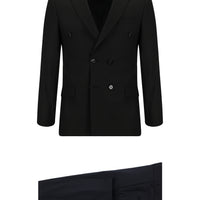 Koyu Lacivert Super Slim Fit Ekstra Dar Kesim Desenli Kruvaze Takım Elbise