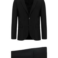 Siyah 7 Drop Slim Fit Dar Kesim Desenli Takım Elbise