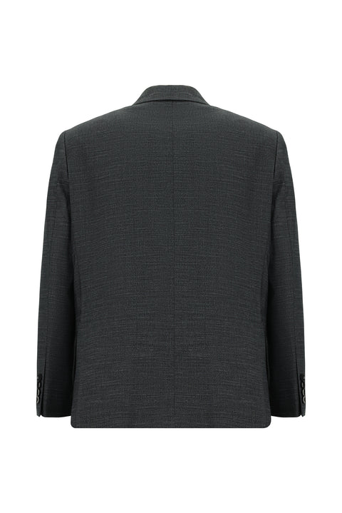 Açık Antrasit 4 Drop Relaxed Fit Rahat Kesim Desenli Takım Elbise