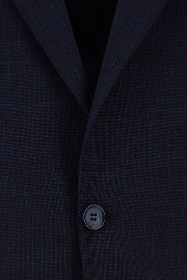 Koyu Lacivert Relaxed Fit Rahat Kesim Klasik Desenli Takım Elbise