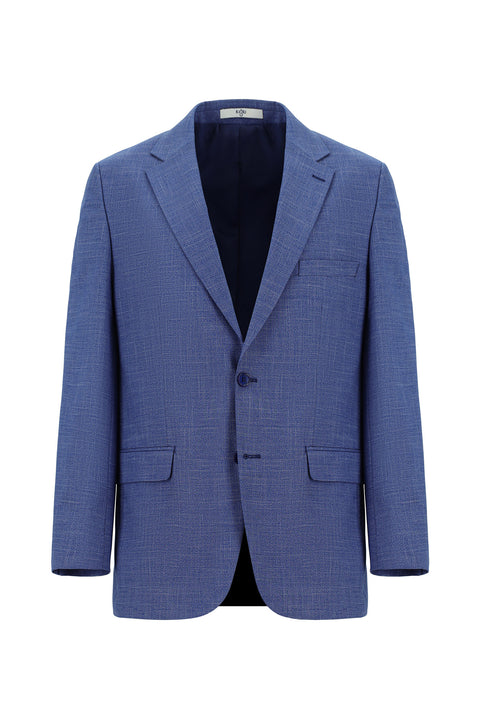 Mavi 4 Drop Relaxed Fit Rahat Kesim Desenli Takım Elbise