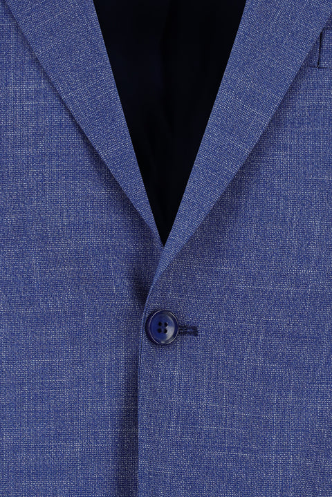 Mavi 4 Drop Relaxed Fit Rahat Kesim Desenli Takım Elbise