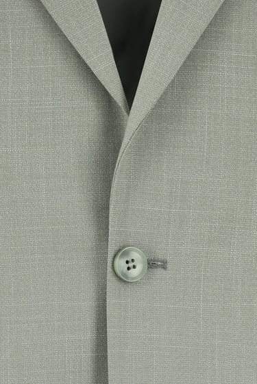 Yağ Yeşili-Olive Relaxed Fit Rahat Kesim Klasik Desenli Takım Elbise