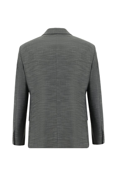 Koyu Füme Super Slim Fit Ekstra Dar Kesim Klasik Desenli Takım Elbise