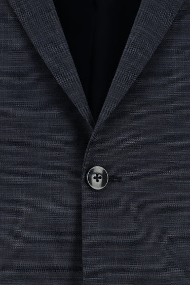 Koyu İndigo Super Slim Fit Ekstra Dar Kesim Klasik Desenli Takım Elbise
