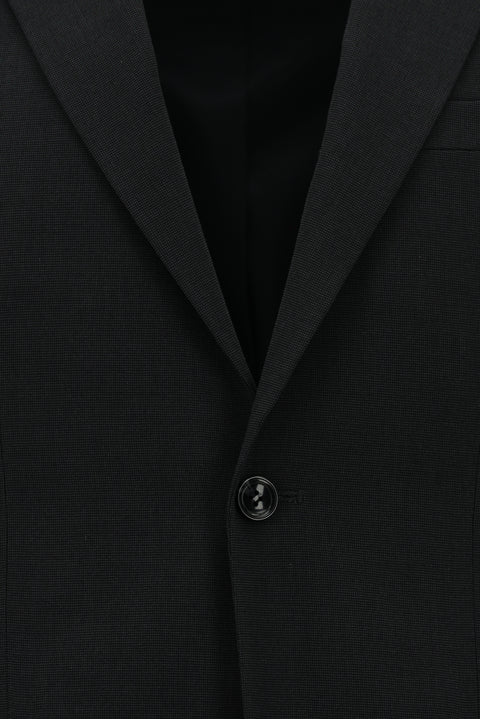 Siyah 7 Drop Slim Fit Dar Kesim Desenli Takım Elbise