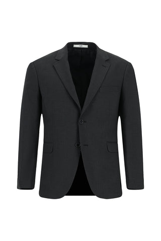 Koyu Antrasit 7 Drop Slim Fit Dar Kesim Desenli Takım Elbise