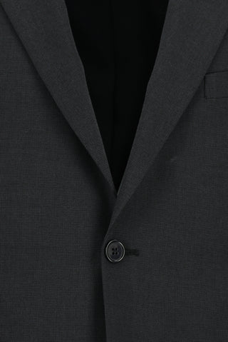 Koyu Antrasit 7 Drop Slim Fit Dar Kesim Desenli Takım Elbise