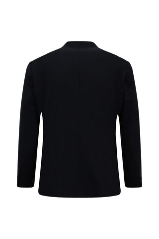 Koyu Lacivert 6 Drop Regular Fit Standart Kesim Desenli Takım Elbise