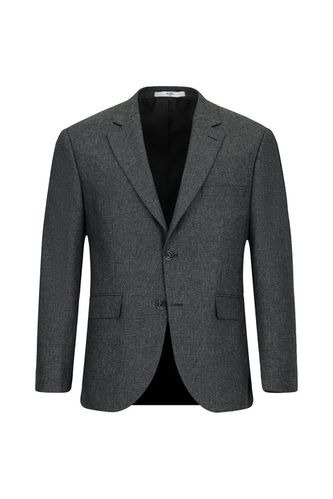 Light Anthracite 4-Drop Relaxed Fit Patterned Two-Piece Suit