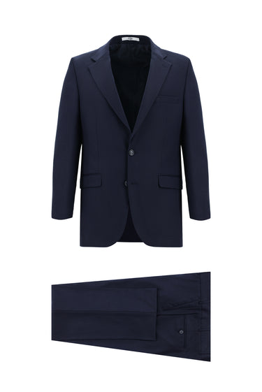 Koyu Lacivert Relaxed Fit Rahat Kesim Klasik Takım Elbise
