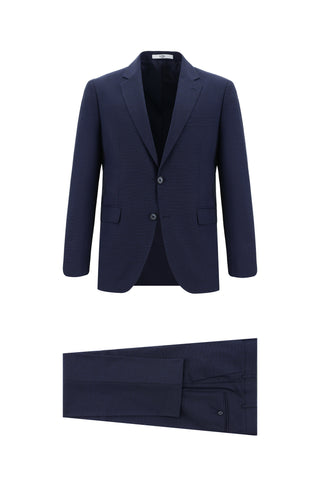 Koyu Lacivert 7 Drop Slim Fit Dar Kesim Takım Elbise