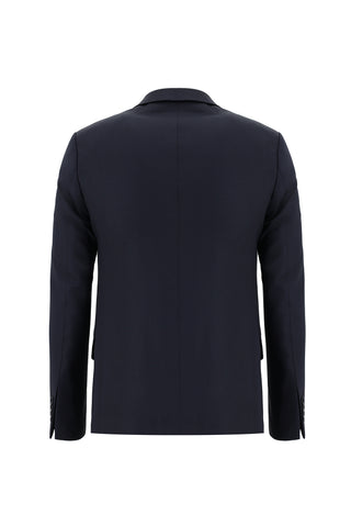 Siyah Lacivert 7 Drop Super Slim Fit Eksra Dar Kesim Fit Kruvaze Desenli Takım Elbise