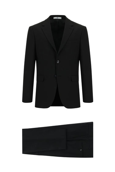 Siyah Slim Fit Dar Kesim Klasik Takım Elbise