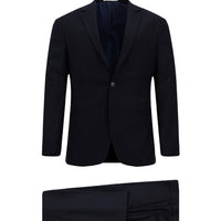 Medium Navy 7 Drop Super Slim Fit Extra Narrow Cut Patterned Suit