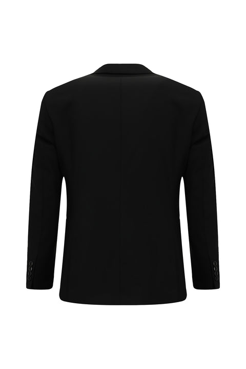 Black 6-Drop Regular Fit Standard Cut Suit
