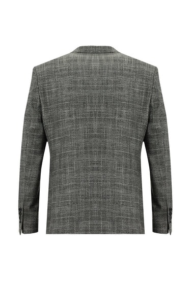 Koyu Füme Slim Fit Dar Kesim Kombinli Yelekli Takım Elbise