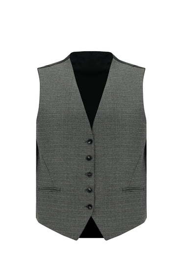 Açık Füme Super Slim Fit Ekstra Dar Kesim Kombinli Yelekli Takım Elbise