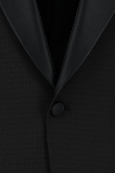 Siyah Regular Fit Şal Yaka Desenli Smokin & Damatlık