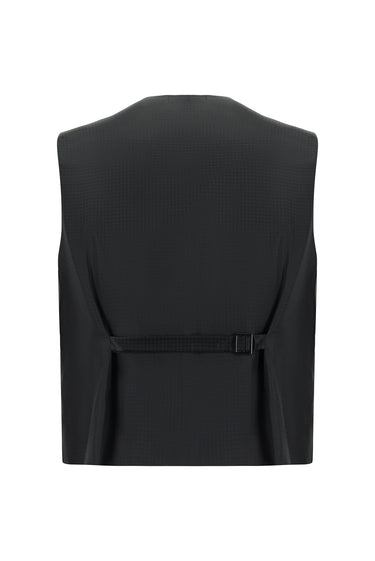 Siyah Slim Fit Dar Kesim Şal Yaka Yünlü Yelekli Smokin & Damatlık