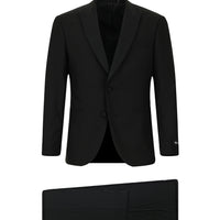 Siyah Slim Fit Dar Kesim Kırlangıç Yaka Smokin & Damatlık