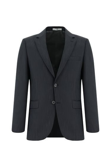 Orta Füme Regular Fit Klasik Desenli Takım Elbise