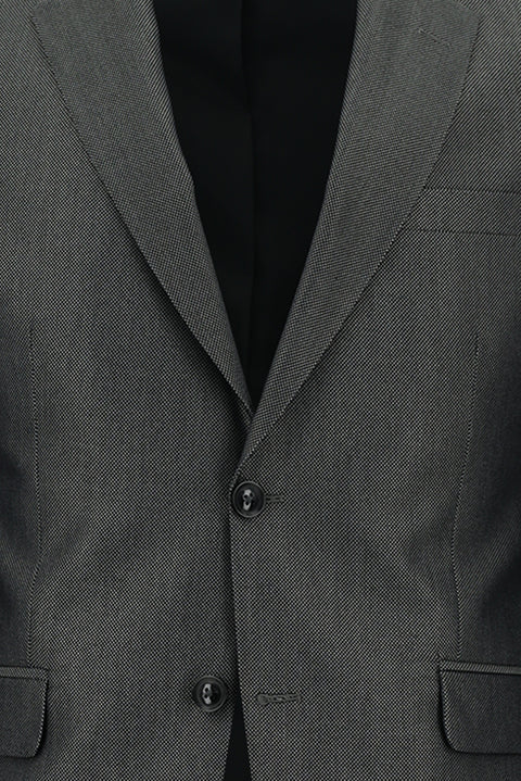 Orta Füme 7 Drop Slim Fit Dar Kesim Desenli Takım Elbise