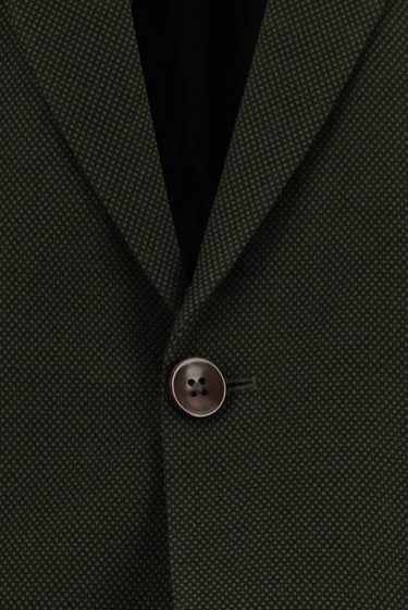 Koyu Haki Slim Fit Dar Kesim Klasik Desenli Takım Elbise