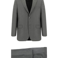 Koyu Vizon Relaxed Fit Rahat Kesim Klasik Desenli Takım Elbise
