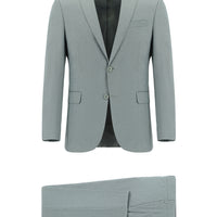 Çağla Yeşili Super Slim Fit Ekstra Dar Kesim Klasik Desenli Takım Elbise