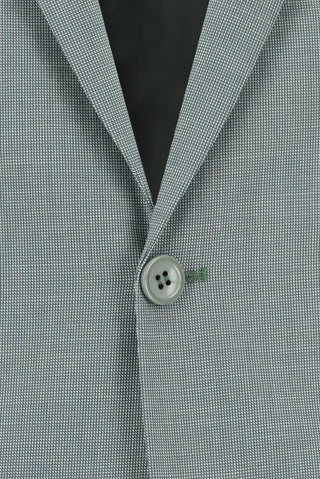 Çağla Yeşili 7 Drop Super Slim Fit Eksra Dar Kesim Desenli Takım Elbise