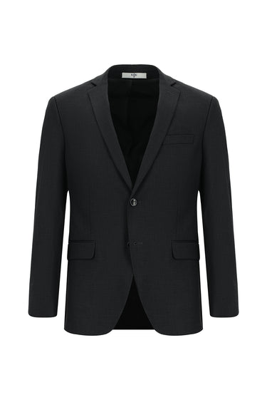 Koyu Antrasit Super Slim Fit Ekstra Dar Kesim Klasik Desenli Takım Elbise