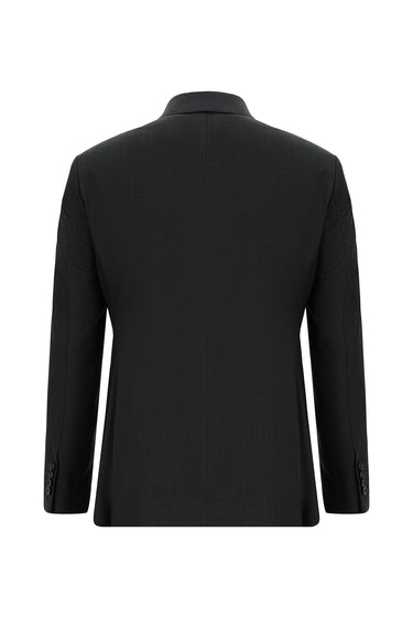 Koyu Antrasit Super Slim Fit Ekstra Dar Kesim Klasik Desenli Takım Elbise