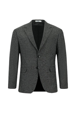 Açık Antrasit 7 Drop Slim Fit Dar Kesim Desenli Takım Elbise