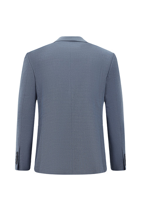 Koyu Mavi 4 Drop Relaxed Fit Rahat Kesim Desenli Takım Elbise