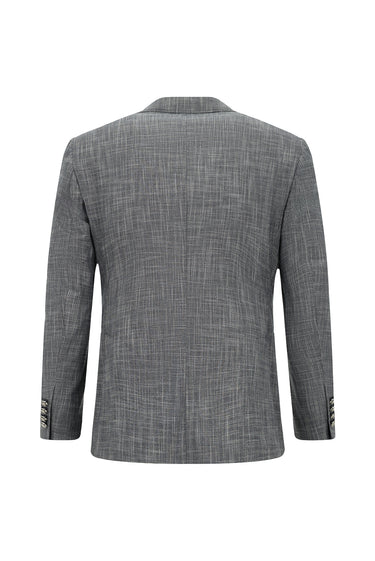 Koyu Lacivert Super Slim Fit Ekstra Dar Kesim Desenli Beli Lastikli İpli Takım Elbise