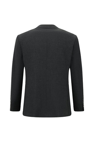 Siyah 4 Drop Relaxed Fit Rahat Kesim Desenli Takım Elbise