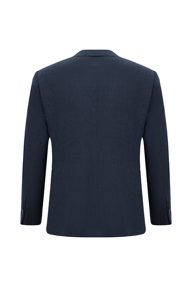 Orta Lacivert Klasik Desenli Takım Elbise