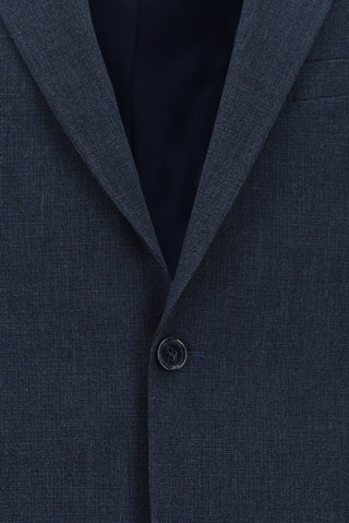 Orta Lacivert 4 Drop Relaxed Fit Rahat Kesim Desenli Takım Elbise