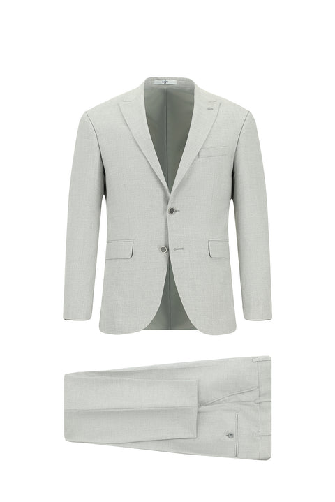Açık Gri 7 Drop Super Slim Fit Eksra Dar Kesim Takım Elbise