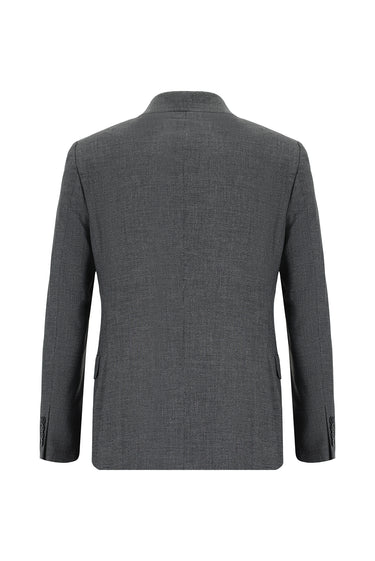 Koyu Antrasit Slim Fit Dar Kesim Klasik Desenli Takım Elbise