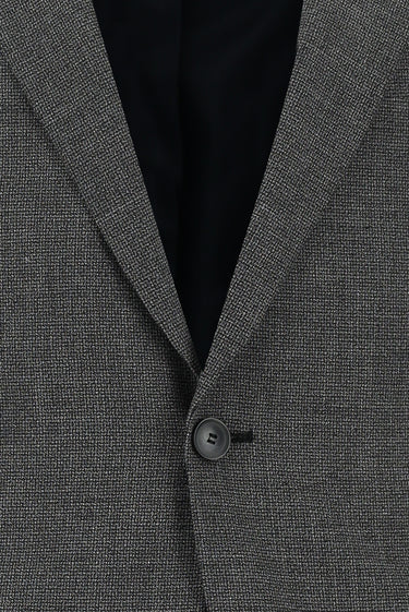 Koyu Antrasit Slim Fit Dar Kesim Klasik Desenli Takım Elbise