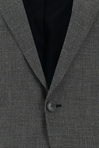Koyu Antrasit 7 Drop Slim Fit Dar Kesim Desenli Takım Elbise