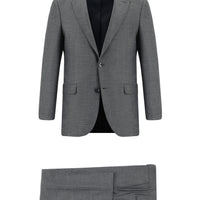 Light Gray 7 Drop Slim Fit Patterned Suit
