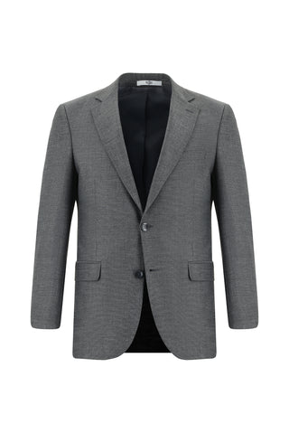 Açık Füme 7 Drop Slim Fit Dar Kesim Desenli Takım Elbise