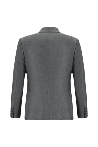 Açık Füme 7 Drop Slim Fit Dar Kesim Desenli Takım Elbise