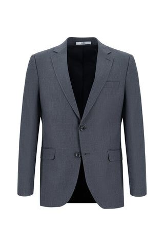 Koyu Füme 7 Drop Slim Fit Dar Kesim Desenli Takım Elbise