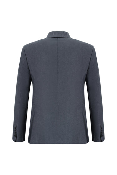 Koyu Füme Slim Fit Dar Kesim Klasik Desenli Takım Elbise