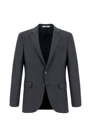 Koyu Antrasit 7 Drop Slim Fit Dar Kesim Desenli Takım Elbise