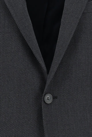 Koyu Antrasit 7 Drop Slim Fit Dar Kesim Desenli Takım Elbise